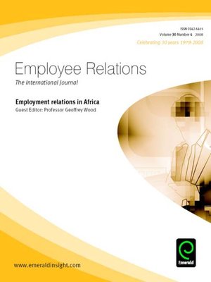 cover image of Employee Relations, Volume 30, Issue 4
